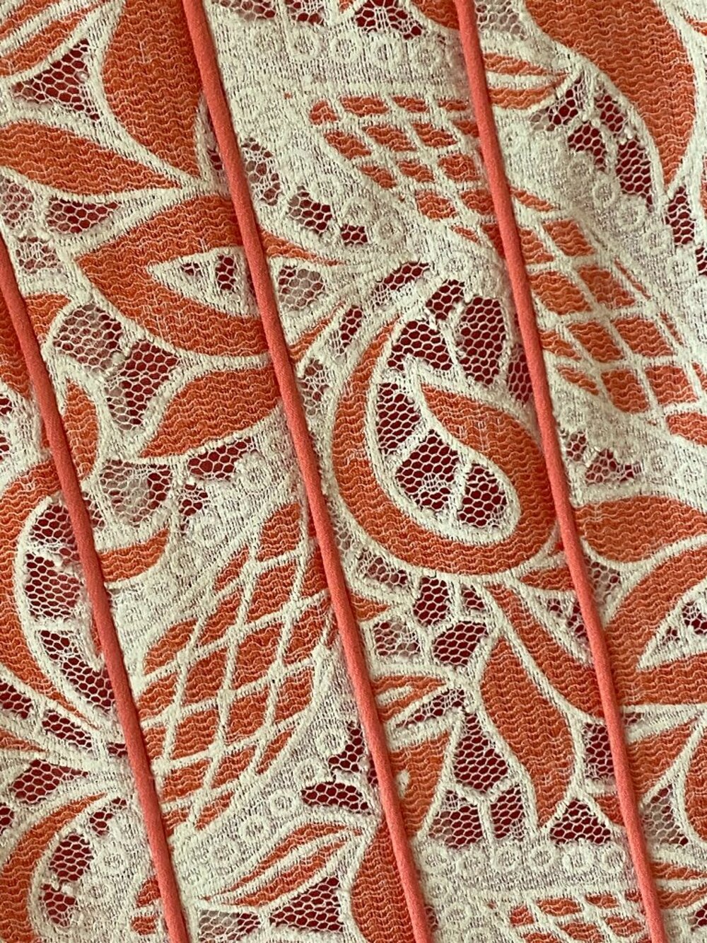 LN Antonio Melani Summer Dress Sz 14 Orange/Muted Coral/Peach